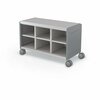 Mooreco Compass Cabinet Maxi H1 With Cubbies Cool Grey 25.9in H x 42in W x 19.2in D A3A1B1E1X0